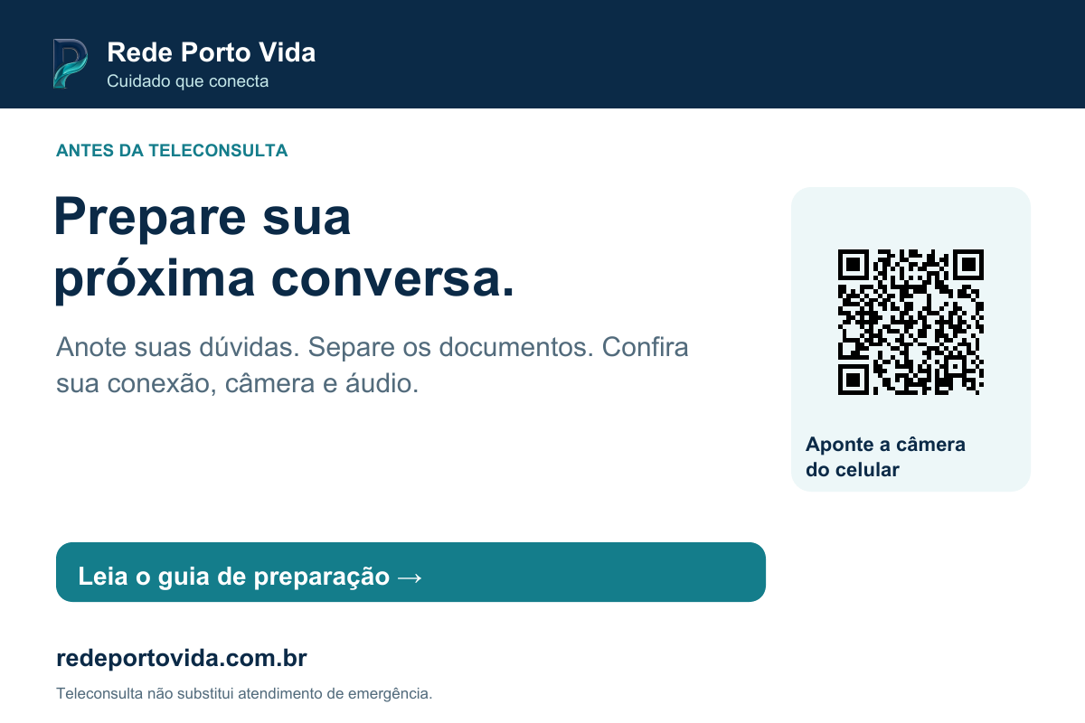 Cartão Porto Vida: Prepare sua teleconsulta