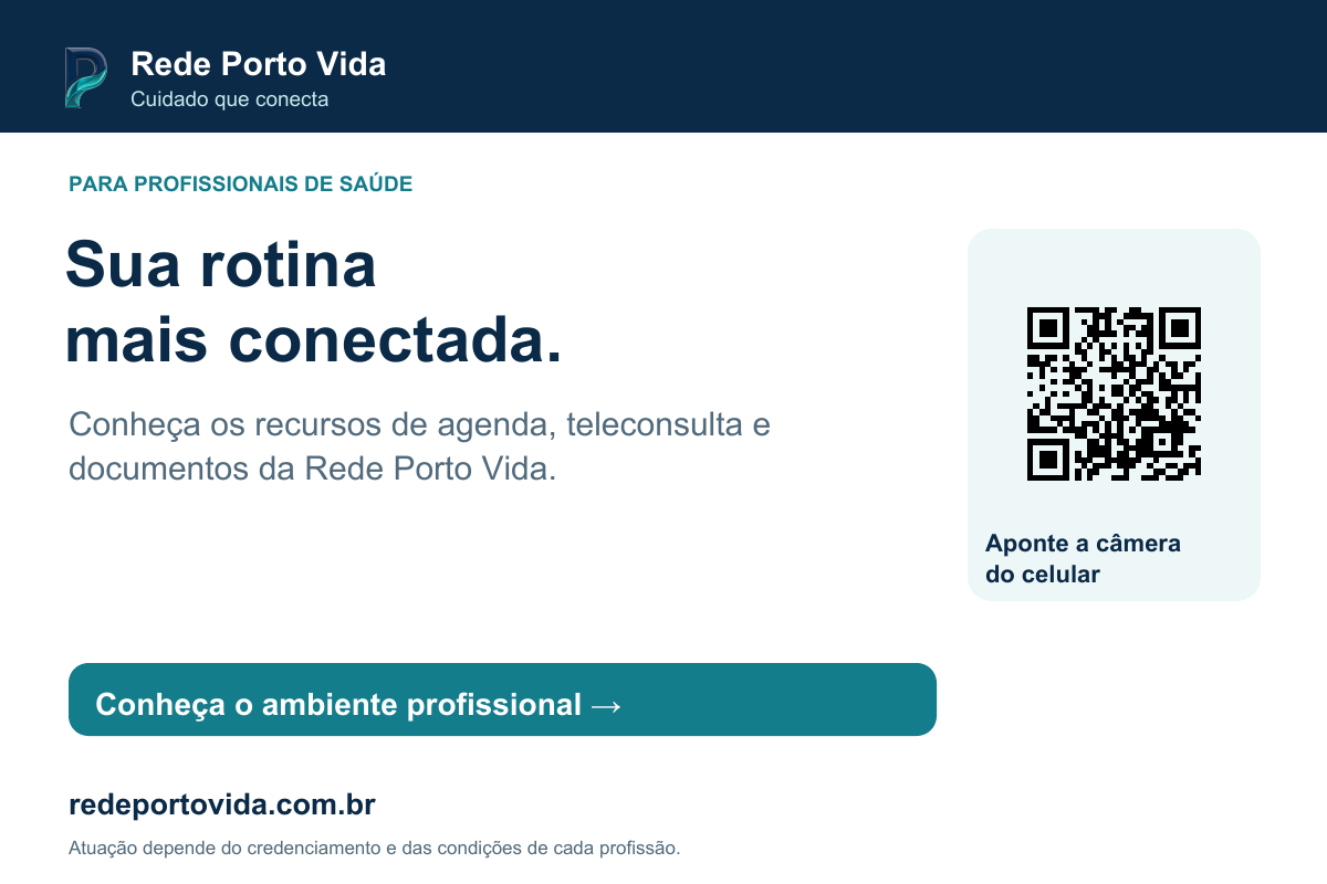 Cartão Porto Vida: Para profissionais
